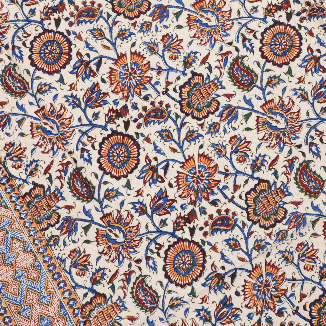 ペルシャ更紗・ガラムカール(イラン手染布) 200×135cm(GC-12617)