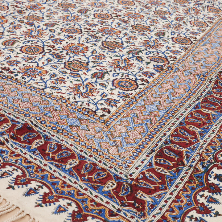 ペルシャ更紗・ガラムカール(イラン手染布) 200×135cm(GC-12617)