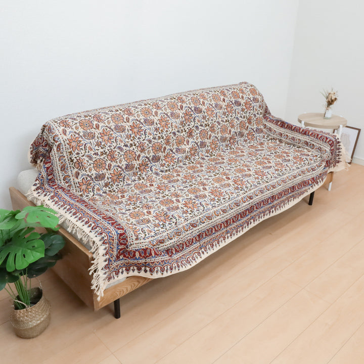 ペルシャ更紗・ガラムカール(イラン手染布) 200×135cm(GC-12619)