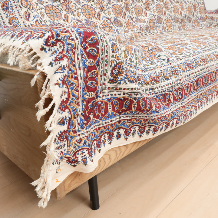 ペルシャ更紗・ガラムカール(イラン手染布) 200×135cm(GC-12619)