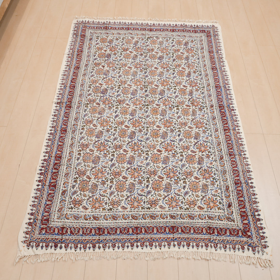 ペルシャ更紗・ガラムカール(イラン手染布) 200×135cm(GC-12619)