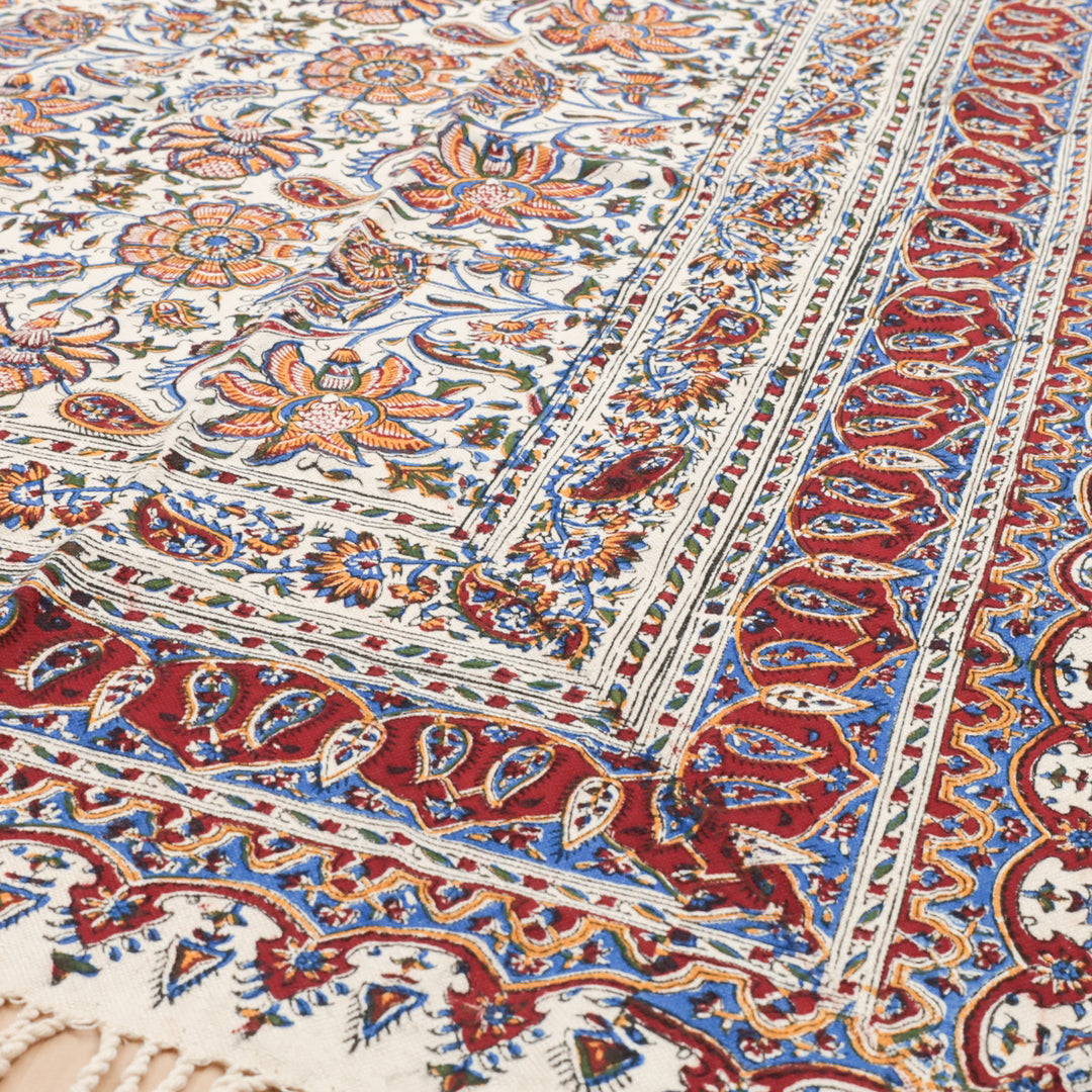 ペルシャ更紗・ガラムカール(イラン手染布) 200×135cm(GC-12619)