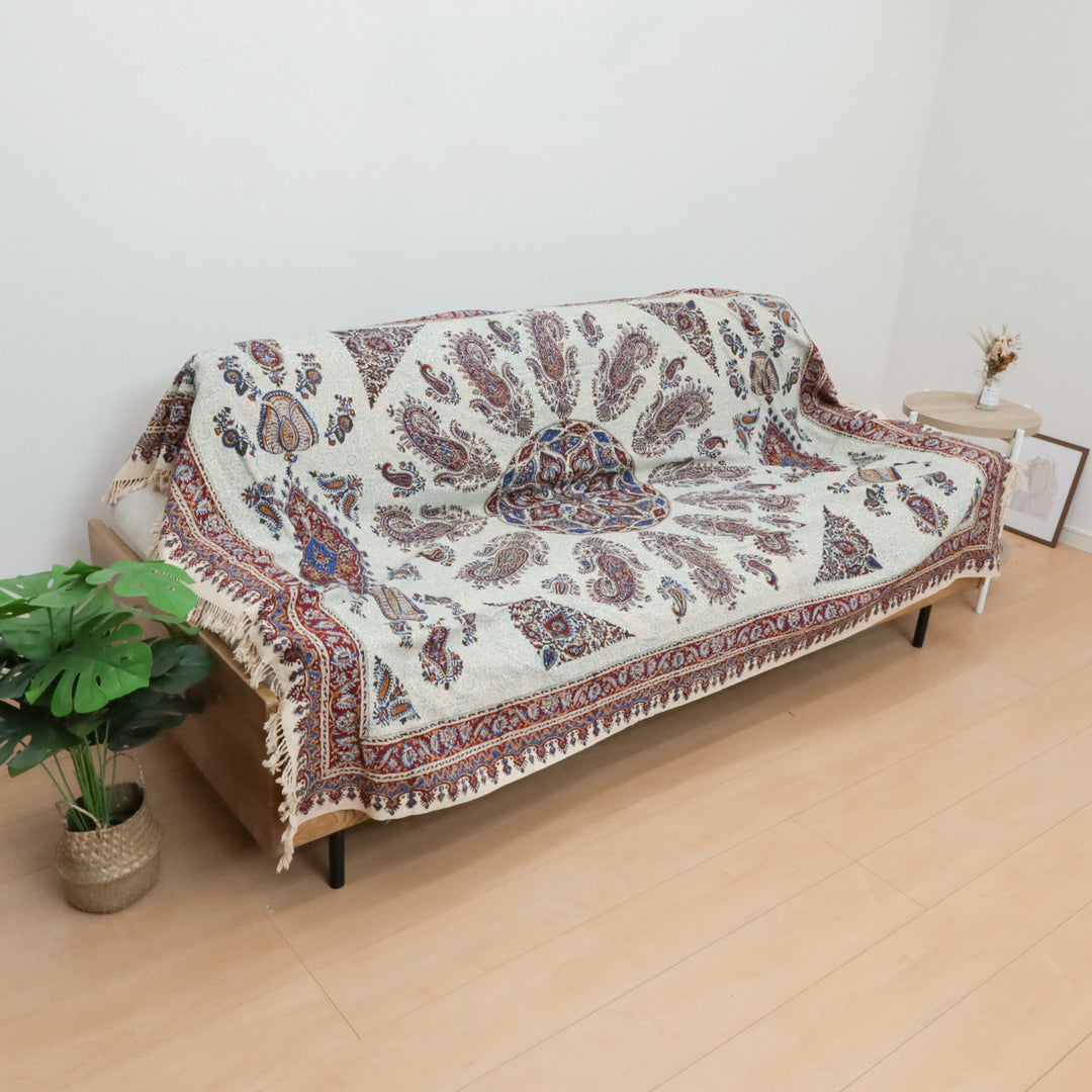 ペルシャ更紗・ガラムカール(イラン手染布) 200×135cm(GC-12620)