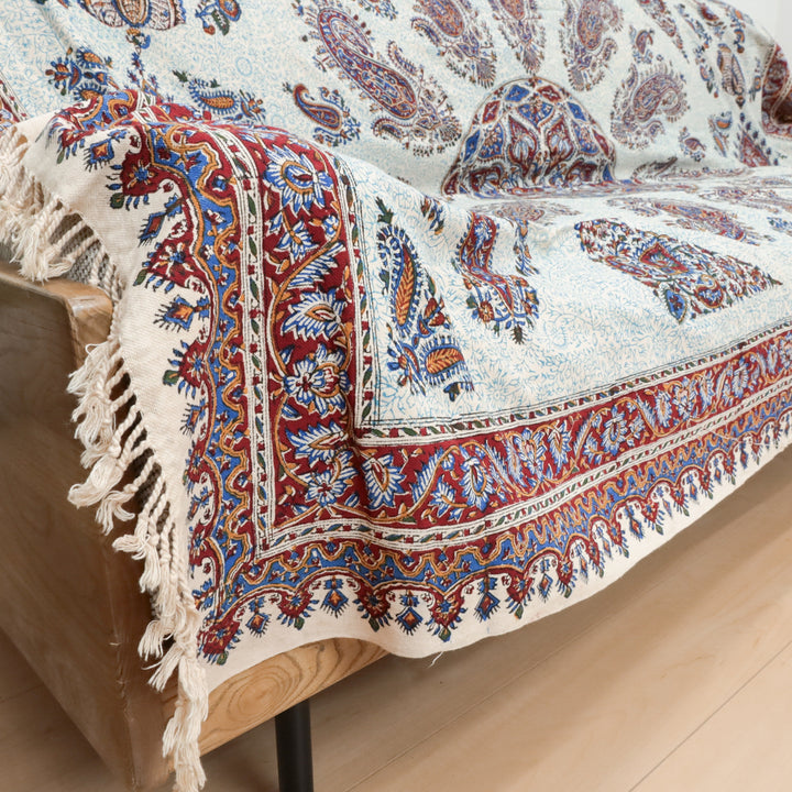 ペルシャ更紗・ガラムカール(イラン手染布) 200×135cm(GC-12620)