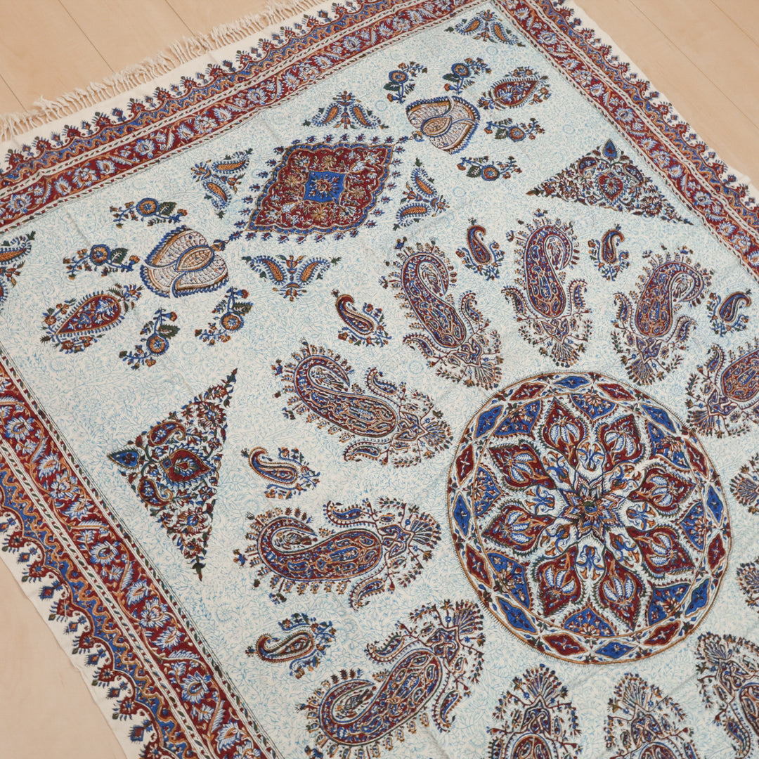 ペルシャ更紗・ガラムカール(イラン手染布) 200×135cm(GC-12620)