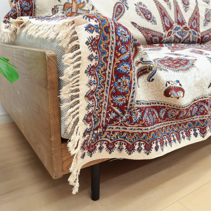 ペルシャ更紗・ガラムカール(イラン手染布) 200×135cm(GC-12621)