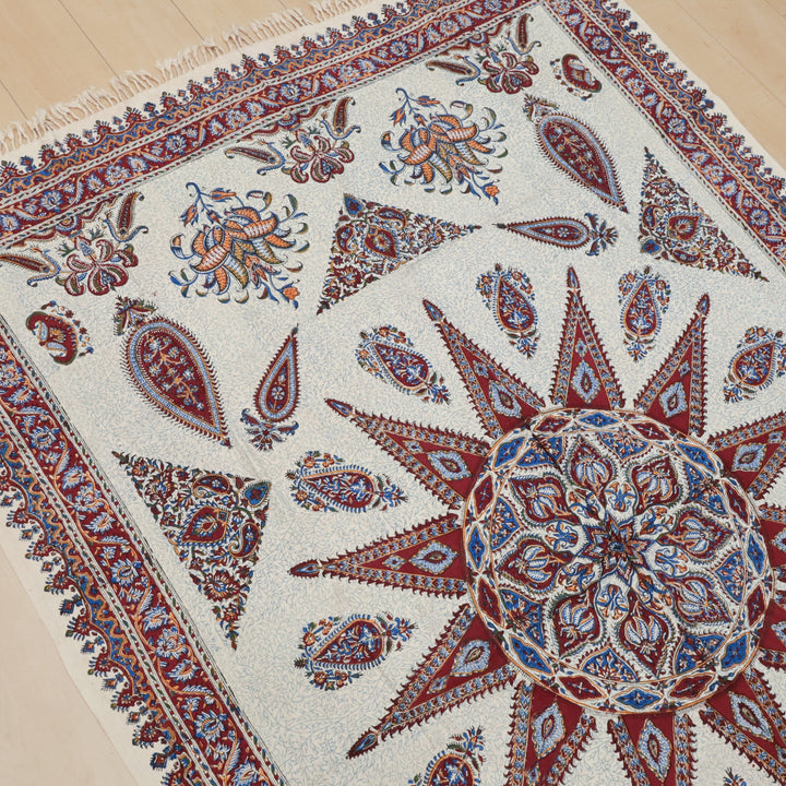 ペルシャ更紗・ガラムカール(イラン手染布) 200×135cm(GC-12621)