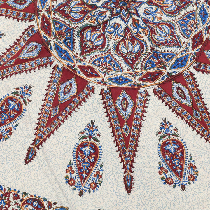 ペルシャ更紗・ガラムカール(イラン手染布) 200×135cm(GC-12621)