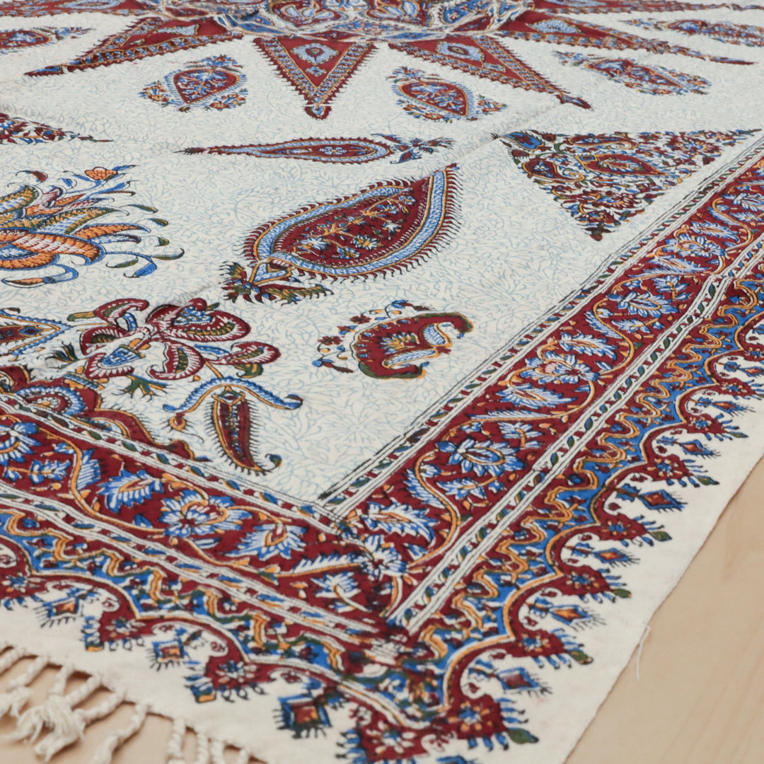 ペルシャ更紗・ガラムカール(イラン手染布) 200×135cm(GC-12621)