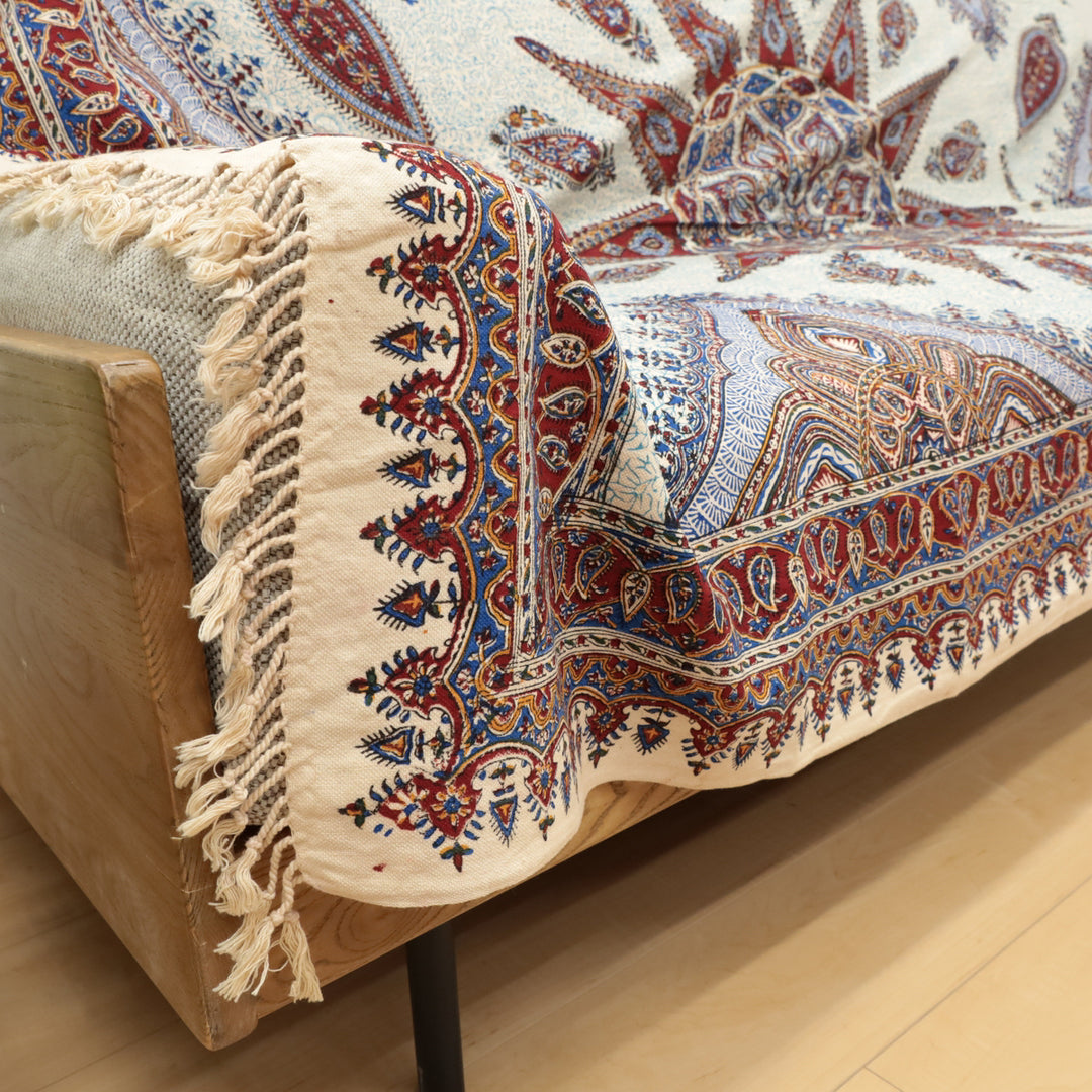 ペルシャ更紗・ガラムカール(イラン手染布) 200×135cm(GC-12622)