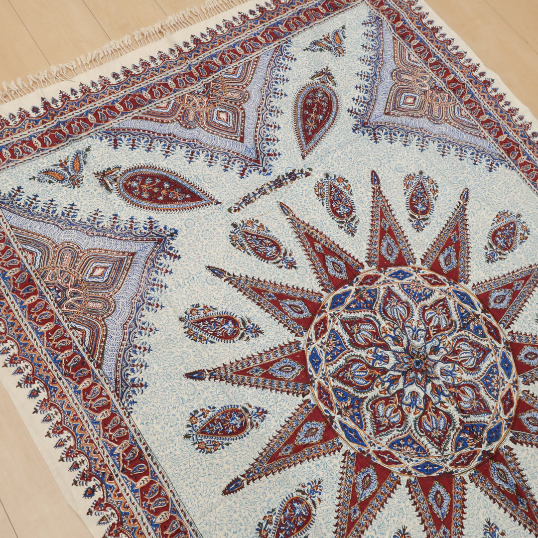 ペルシャ更紗・ガラムカール(イラン手染布) 200×135cm(GC-12622)