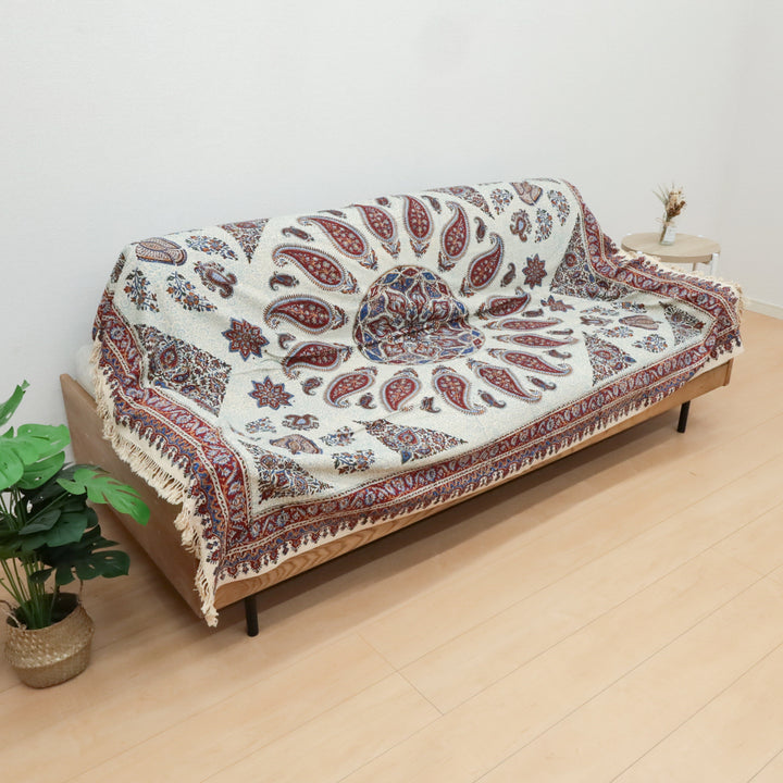 ペルシャ更紗・ガラムカール(イラン手染布) 200×135cm(GC-12623)