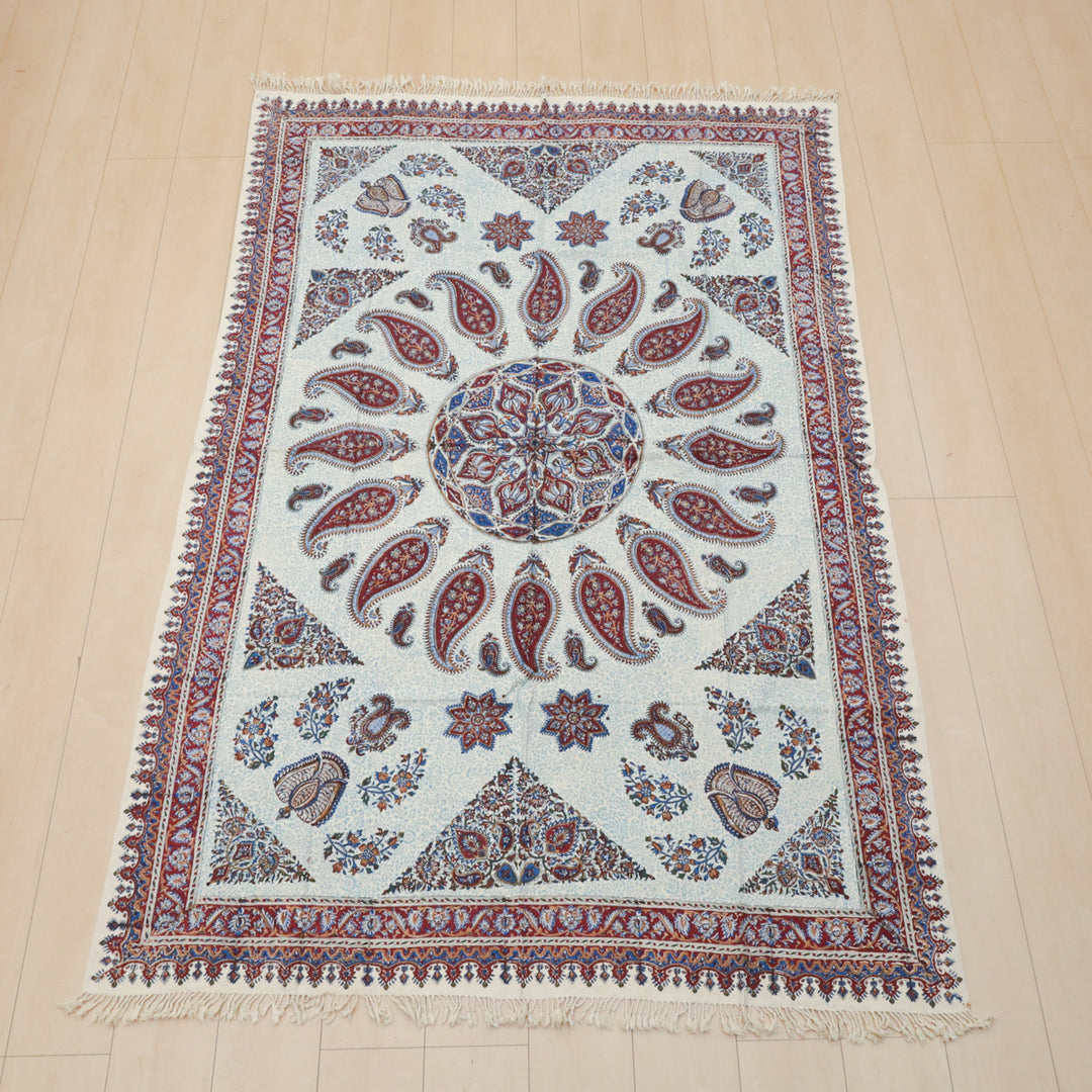 ペルシャ更紗・ガラムカール(イラン手染布) 200×135cm(GC-12623)