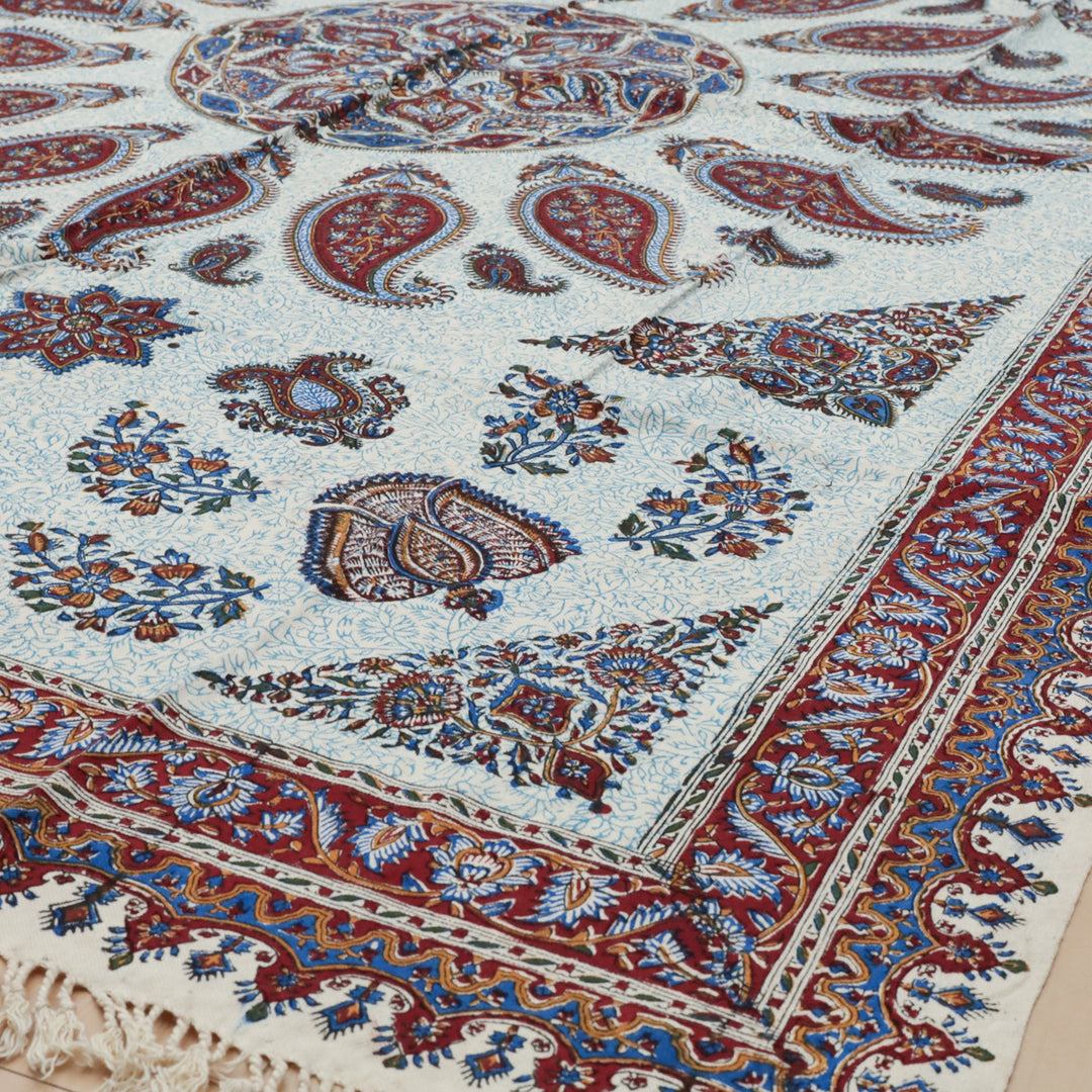 ペルシャ更紗・ガラムカール(イラン手染布) 200×135cm(GC-12623)