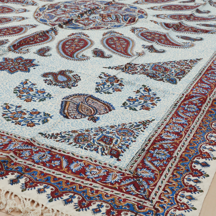 ペルシャ更紗・ガラムカール(イラン手染布) 200×135cm(GC-12623)