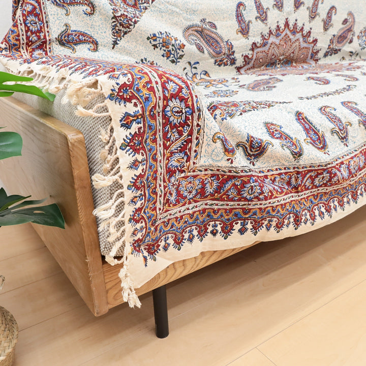 ペルシャ更紗・ガラムカール(イラン手染布) 200×135cm(GC-12803)