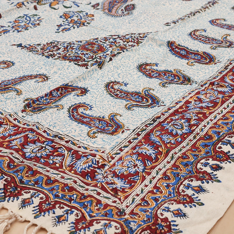 ペルシャ更紗・ガラムカール(イラン手染布) 200×135cm(GC-12803)