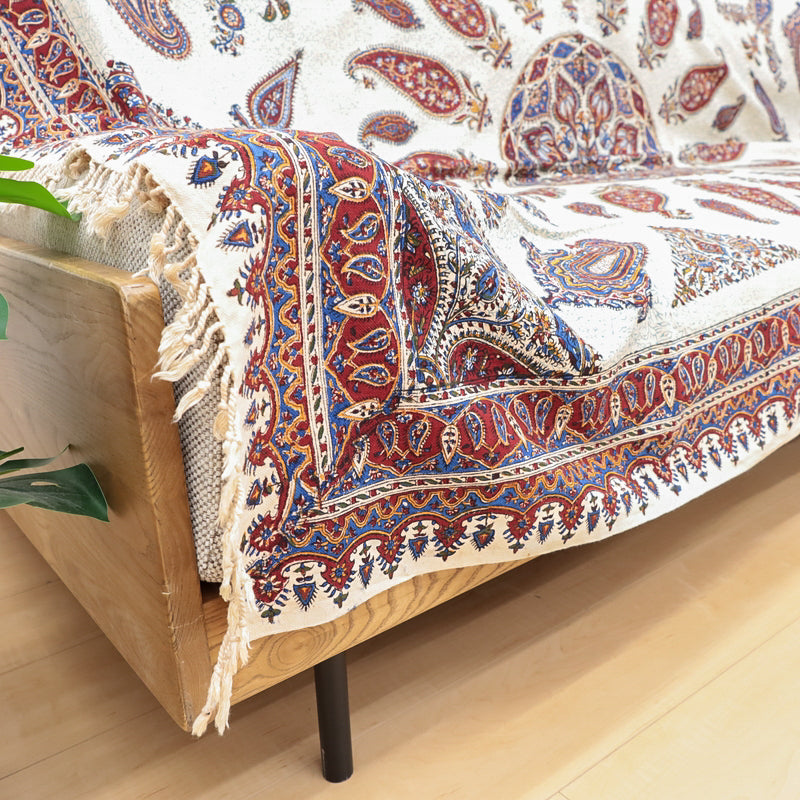 ペルシャ更紗・ガラムカール(イラン手染布) 200×135cm(GC-12804)