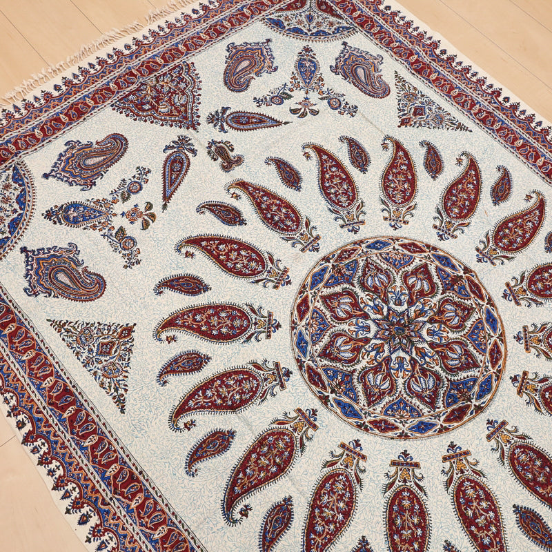 ペルシャ更紗・ガラムカール(イラン手染布) 200×135cm(GC-12804)