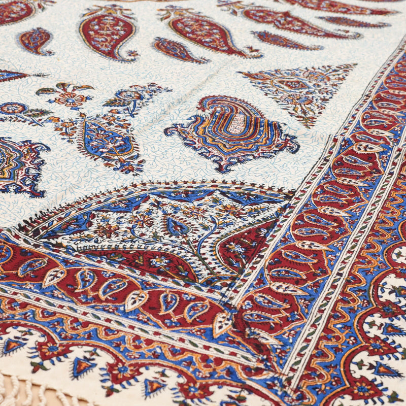 ペルシャ更紗・ガラムカール(イラン手染布) 200×135cm(GC-12804)