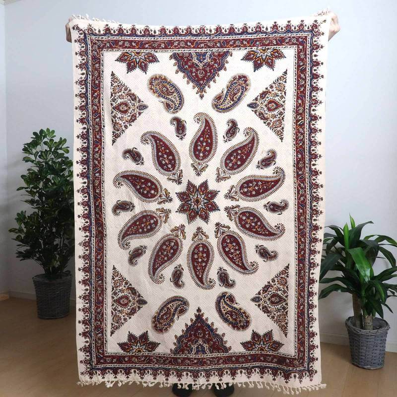 ペルシャ更紗・ガラムカール(イラン手染布)150×100cm(GC-1501)