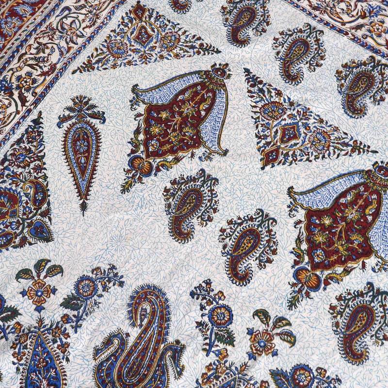 ペルシャ更紗・ガラムカール(イラン手染布)240×160cm(GC-2416)