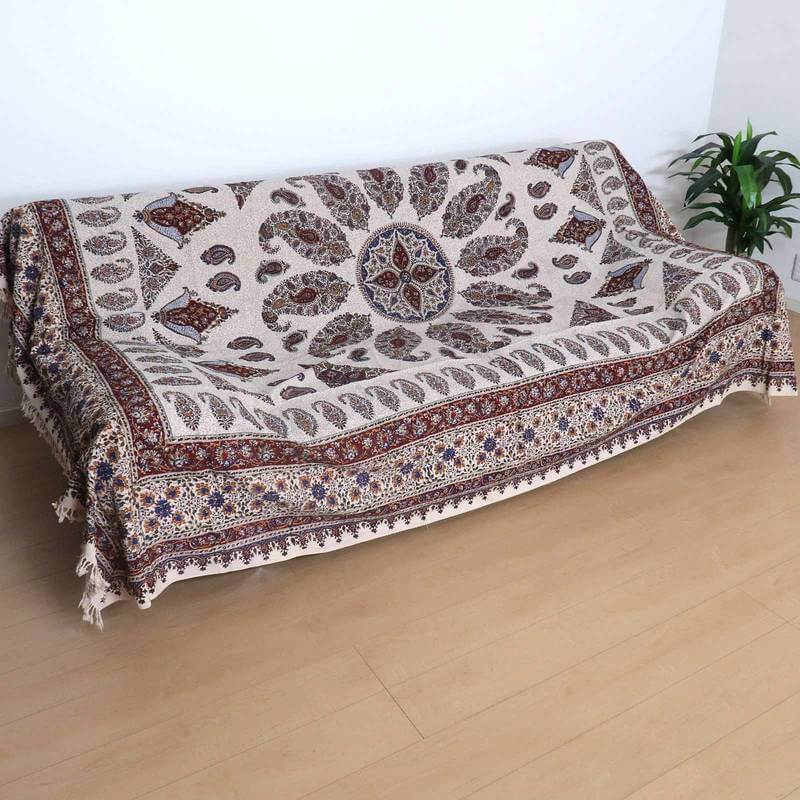 ペルシャ更紗・ガラムカール(イラン手染布)280×220cm(GC-2824)