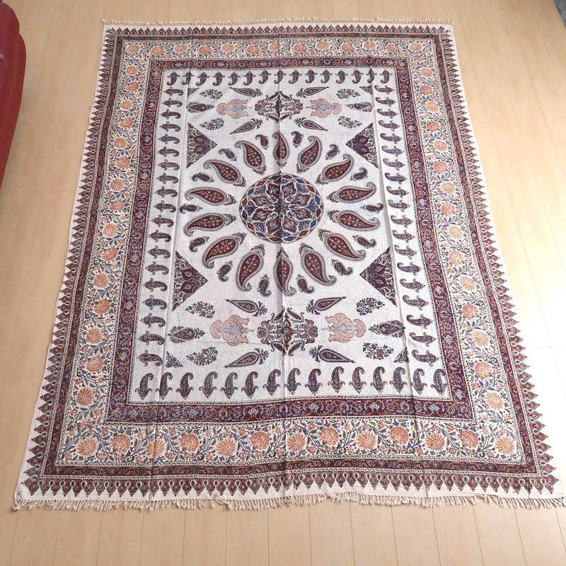 ペルシャ更紗・ガラムカール(イラン手染布)280×220cm(GC-2827)