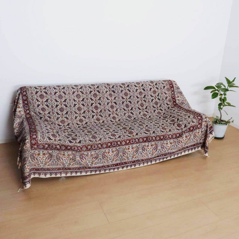 ペルシャ更紗・ガラムカール(イラン手染布)280×220cm(GC-2844)