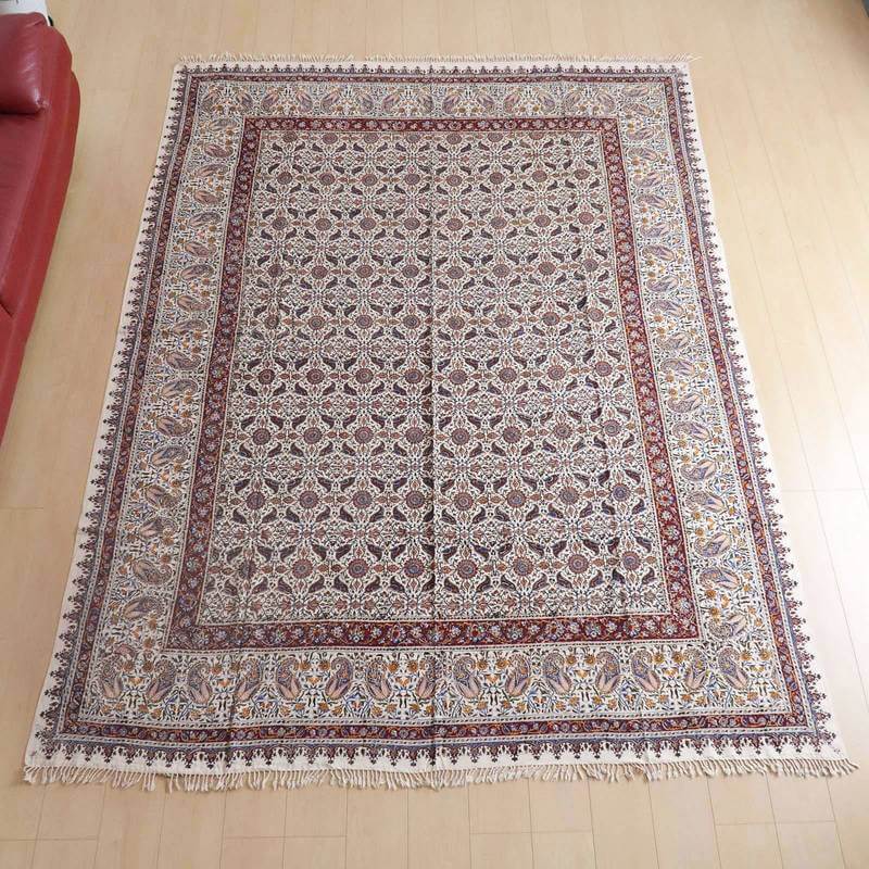 ペルシャ更紗・ガラムカール(イラン手染布)280×220cm(GC-2844)