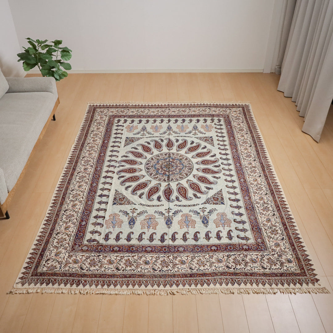 ペルシャ更紗・ガラムカール(イラン手染布) 280×220cm(GC-2847)