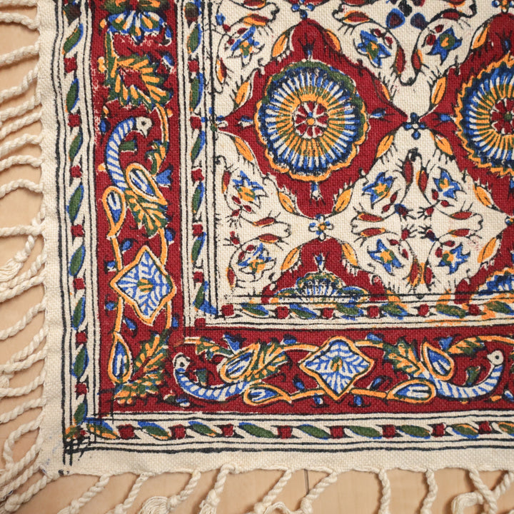 ペルシャ更紗・ガラムカール(イラン手染布) 40×40cm(GS-401)※メール便無料