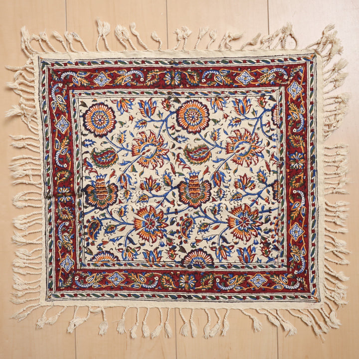 ペルシャ更紗・ガラムカール(イラン手染布) 40×40cm(GS-402)※メール便無料