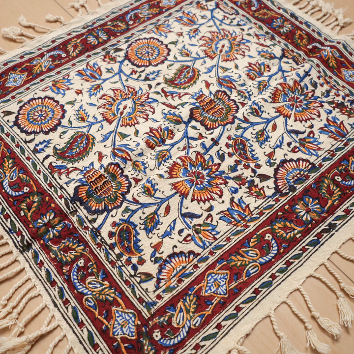 ペルシャ更紗・ガラムカール(イラン手染布) 40×40cm(GS-402)※メール便無料