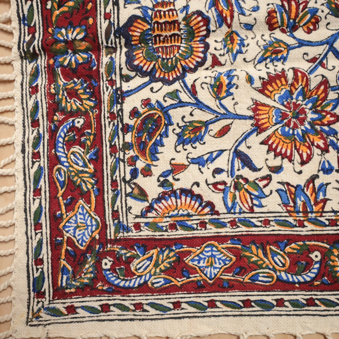 ペルシャ更紗・ガラムカール(イラン手染布) 40×40cm(GS-402)※メール便無料