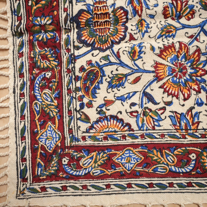 ペルシャ更紗・ガラムカール(イラン手染布) 40×40cm(GS-402)※メール便無料