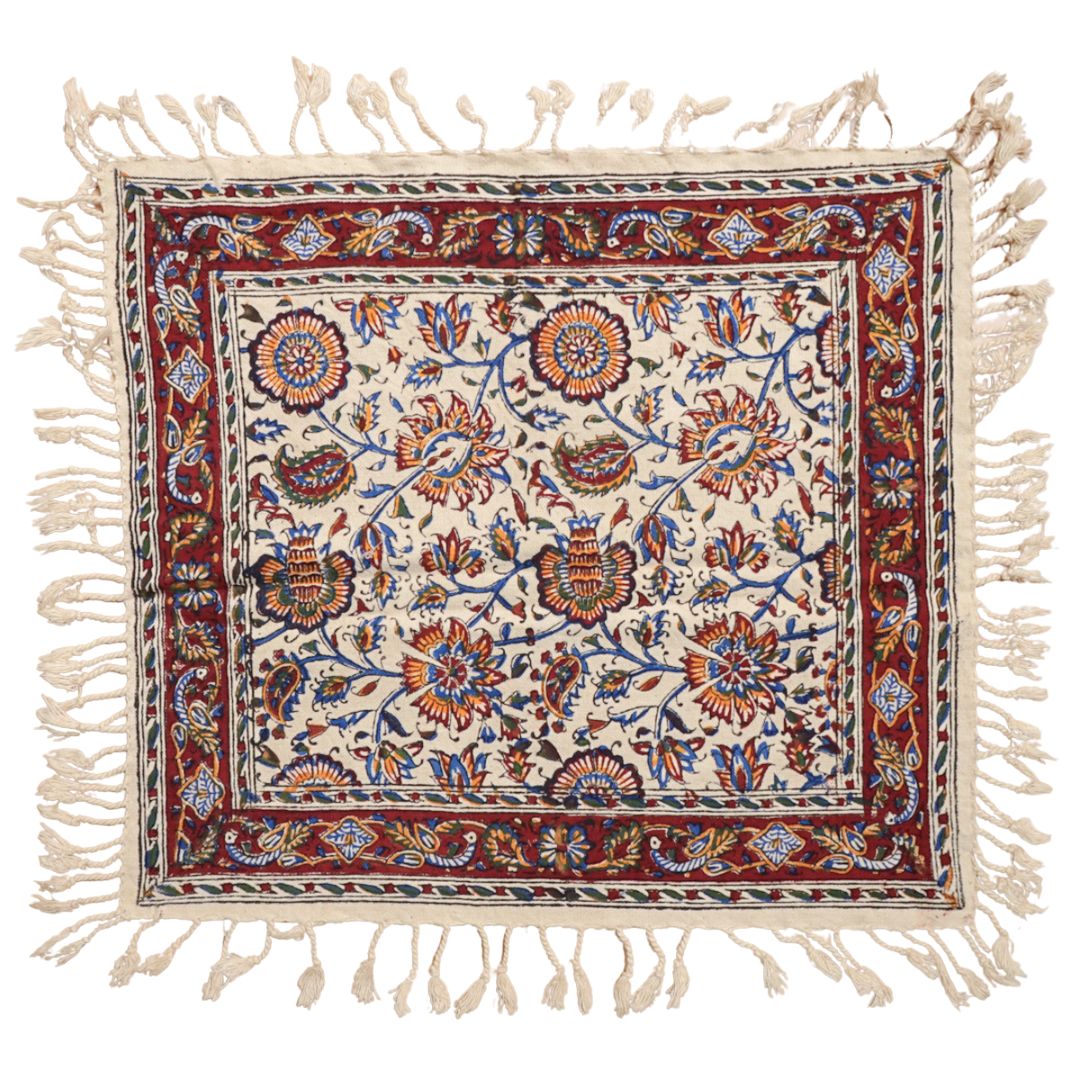 ペルシャ更紗・ガラムカール(イラン手染布) 40×40cm(GS-402)※メール便無料