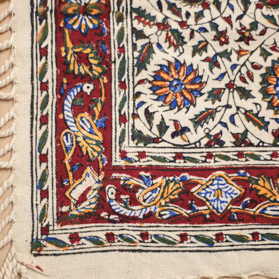 ペルシャ更紗・ガラムカール(イラン手染布) 40×40cm(GS-403)※メール便無料