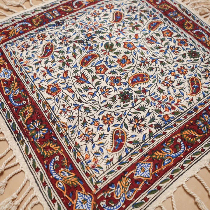 ペルシャ更紗・ガラムカール(イラン手染布) 40×40cm(GS-404)※メール便無料