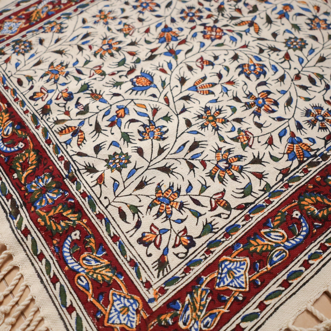 ペルシャ更紗・ガラムカール(イラン手染布) 40×40cm(GS-405)※メール便無料