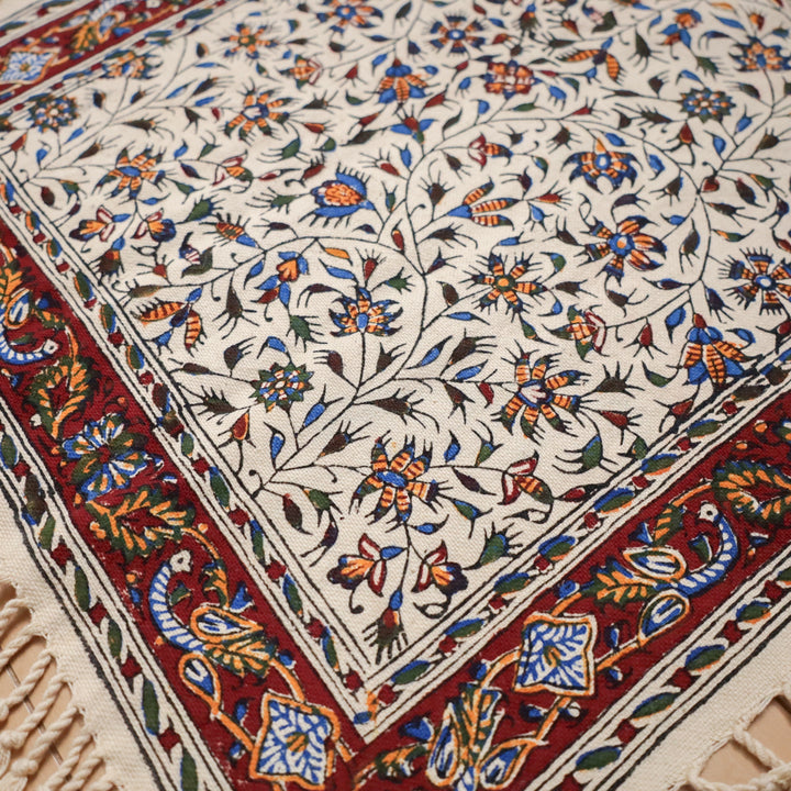 ペルシャ更紗・ガラムカール(イラン手染布) 40×40cm(GS-405)※メール便無料