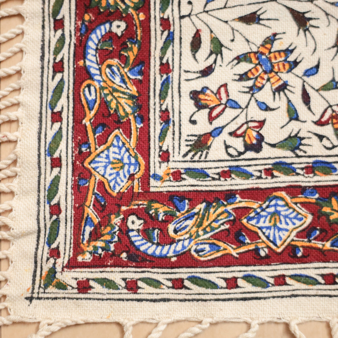 ペルシャ更紗・ガラムカール(イラン手染布) 40×40cm(GS-405)※メール便無料