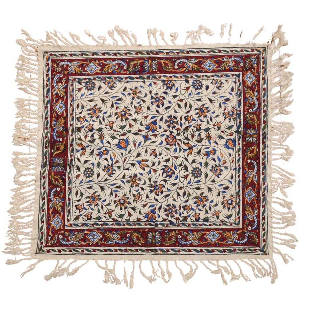 ペルシャ更紗・ガラムカール(イラン手染布) 40×40cm(GS-405)※メール便無料