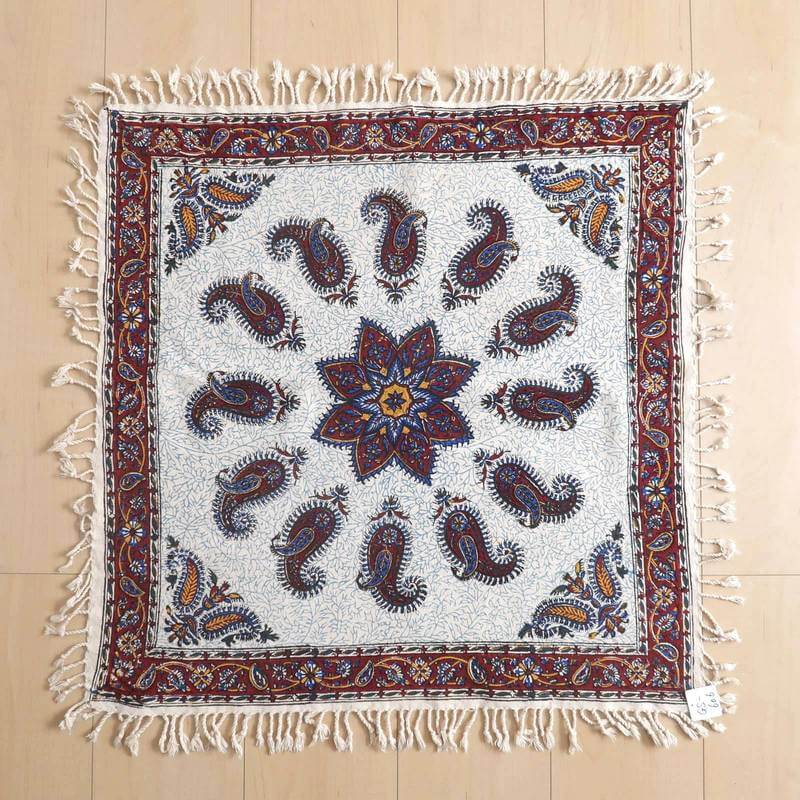 ペルシャ更紗・ガラムカール(イラン手染布)60×60cm(GS-606)※メール便無料