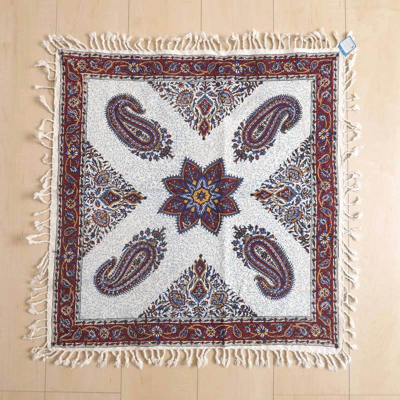 ペルシャ更紗・ガラムカール(イラン手染布)60×60cm(GS-607)※メール便無料