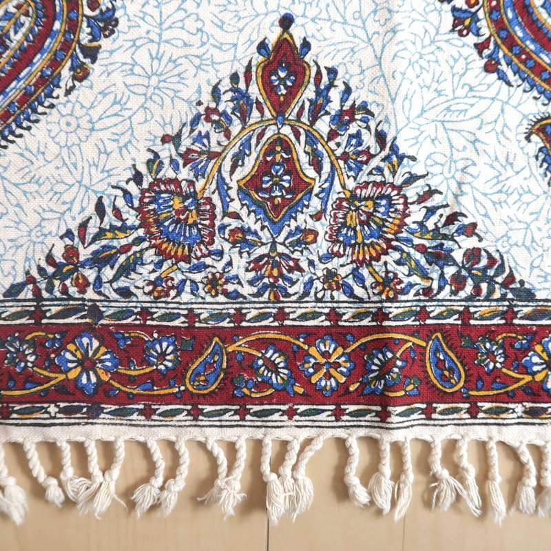 ペルシャ更紗・ガラムカール(イラン手染布)60×60cm(GS-607)※メール便無料