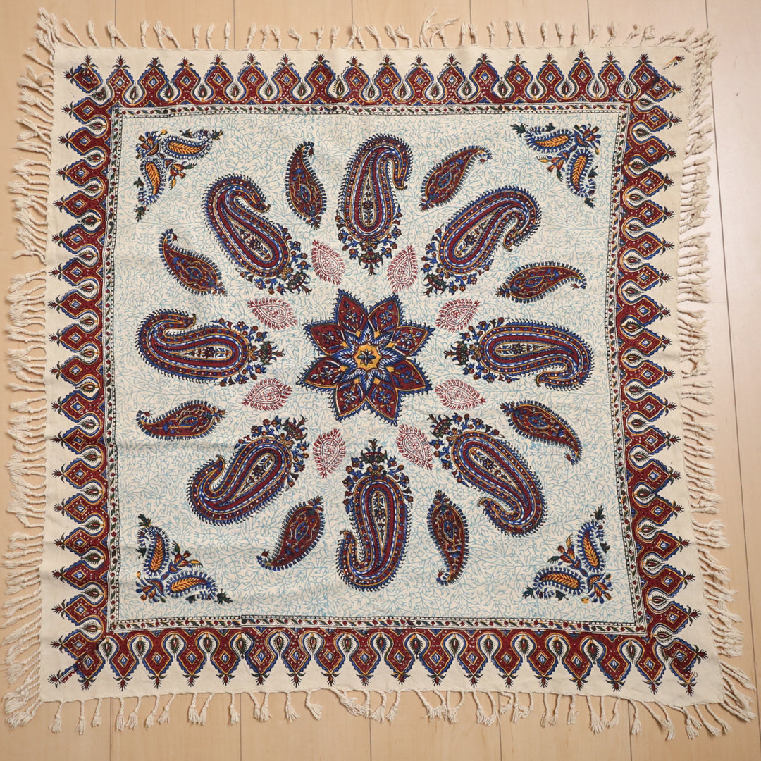 ペルシャ更紗・ガラムカール(イラン手染布) 80×80cm(GS-802)※メール便無料