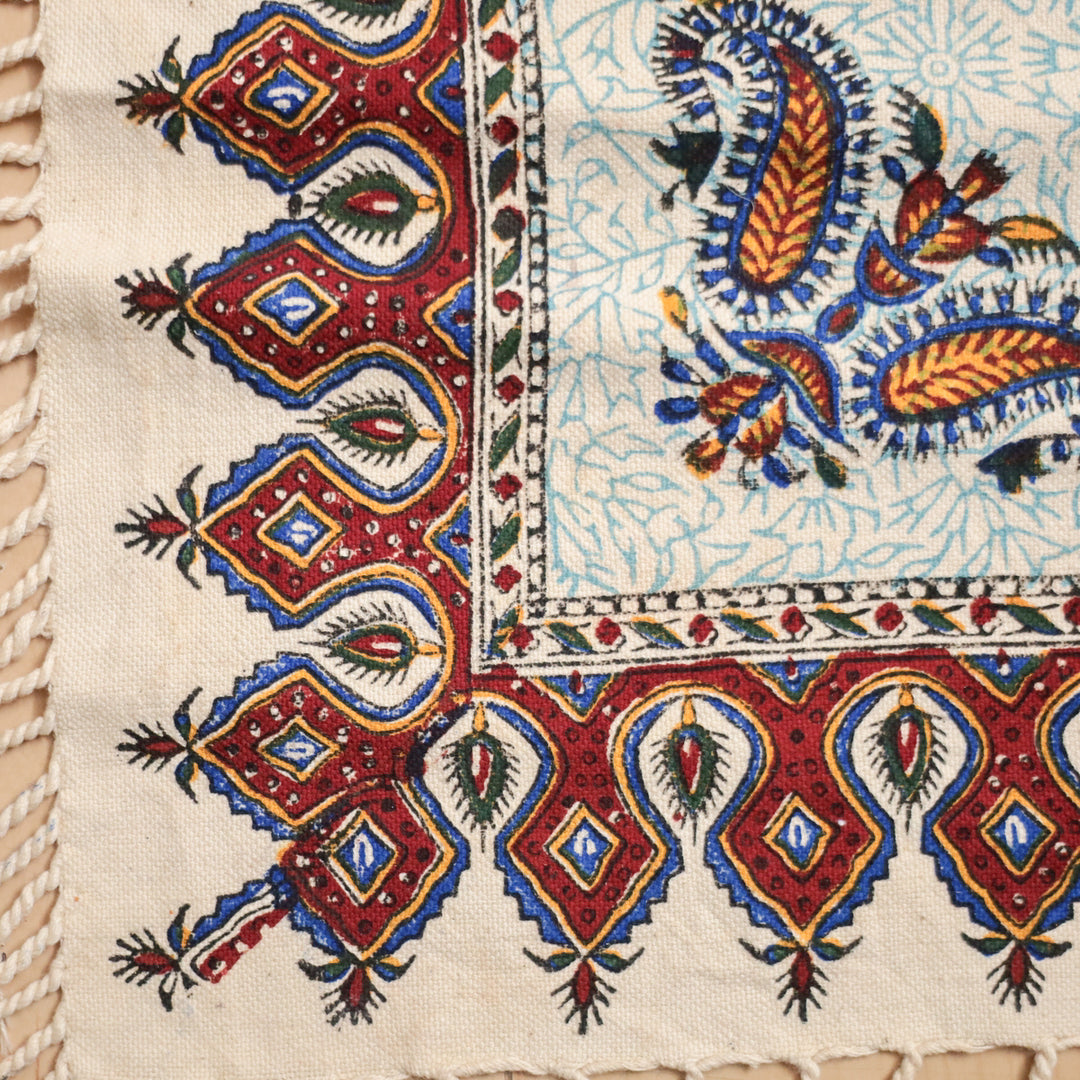 ペルシャ更紗・ガラムカール(イラン手染布) 80×80cm(GS-802)※メール便無料