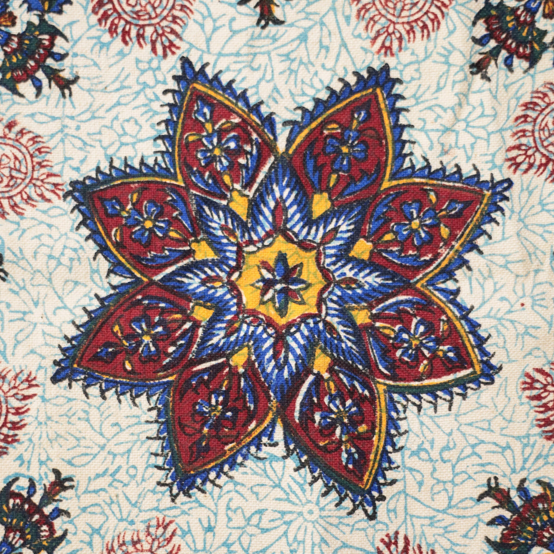 ペルシャ更紗・ガラムカール(イラン手染布) 80×80cm(GS-802)※メール便無料