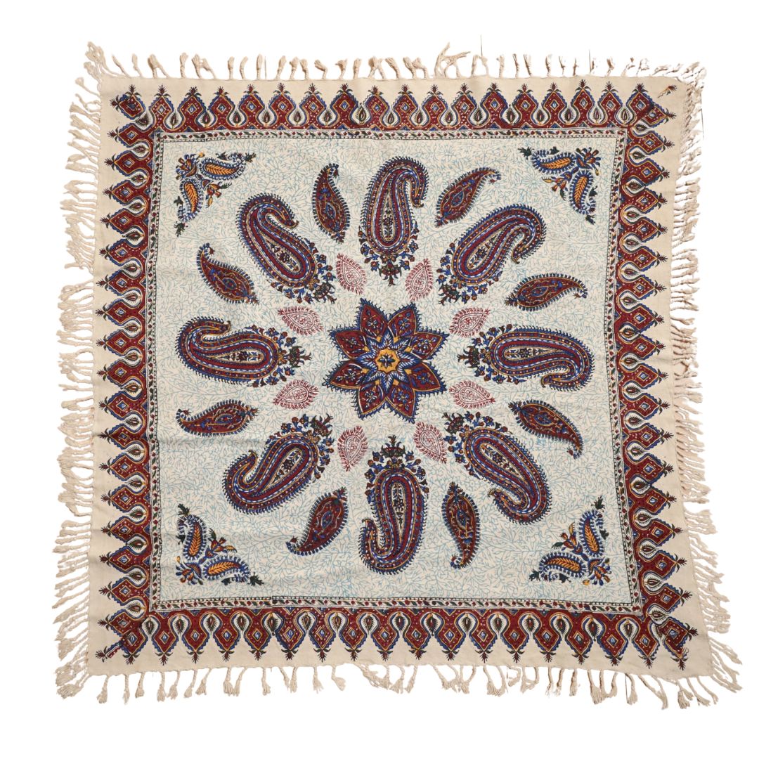 ペルシャ更紗・ガラムカール(イラン手染布) 80×80cm(GS-802)※メール便無料